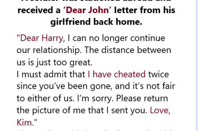 “A Soldier Opens an Unexpected Letter from His Lover—What’s Inside ...