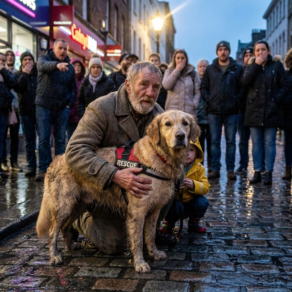 Ils se moquaient de lui et de son chien de refuge… Puis quelque chose s’est produit et tout le monde est resté sans voix